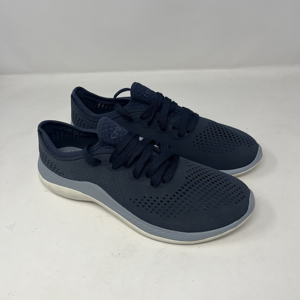 Crocs Literide 360 Pacer Sneakers Blue Lace Up Comfort Water Shoes Women's 10